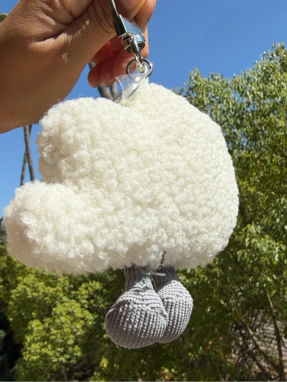 Ariana Grande Plush Cloud 9 Keychain - Cream Cloud with Gray Limited Edition